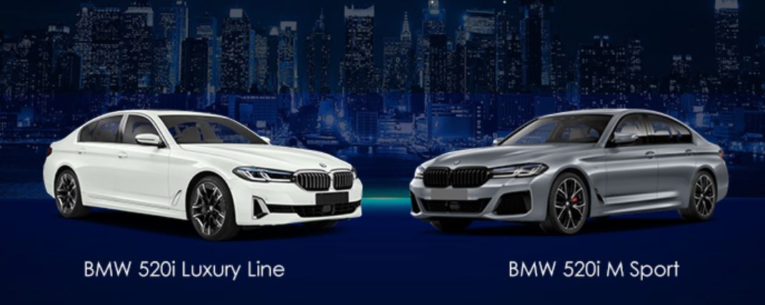 Khi đặt cạnh phiên bản tiêu chuẩn BMW 520i Luxury Line, phiên bản BMW 520i M Sport 2023 sở hữu ngoại thất thể thao, năng động hơn