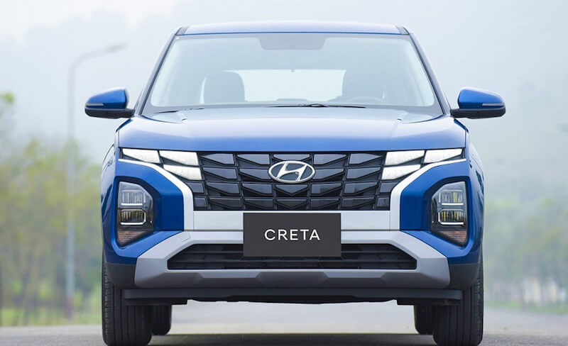 Chiếc Hyundai Creta 2023 sở hữu ngoại hình vuông vắn, bệ vệ