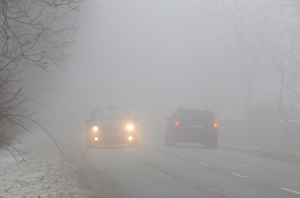 Khi lái xe trong sương mù, người lái nên chạy bám theo vạch kẻ đường