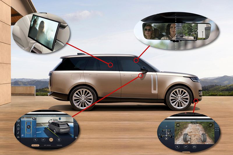 Xe hơi Range Rover 2022 trang bị camera ở nhiều vị trí