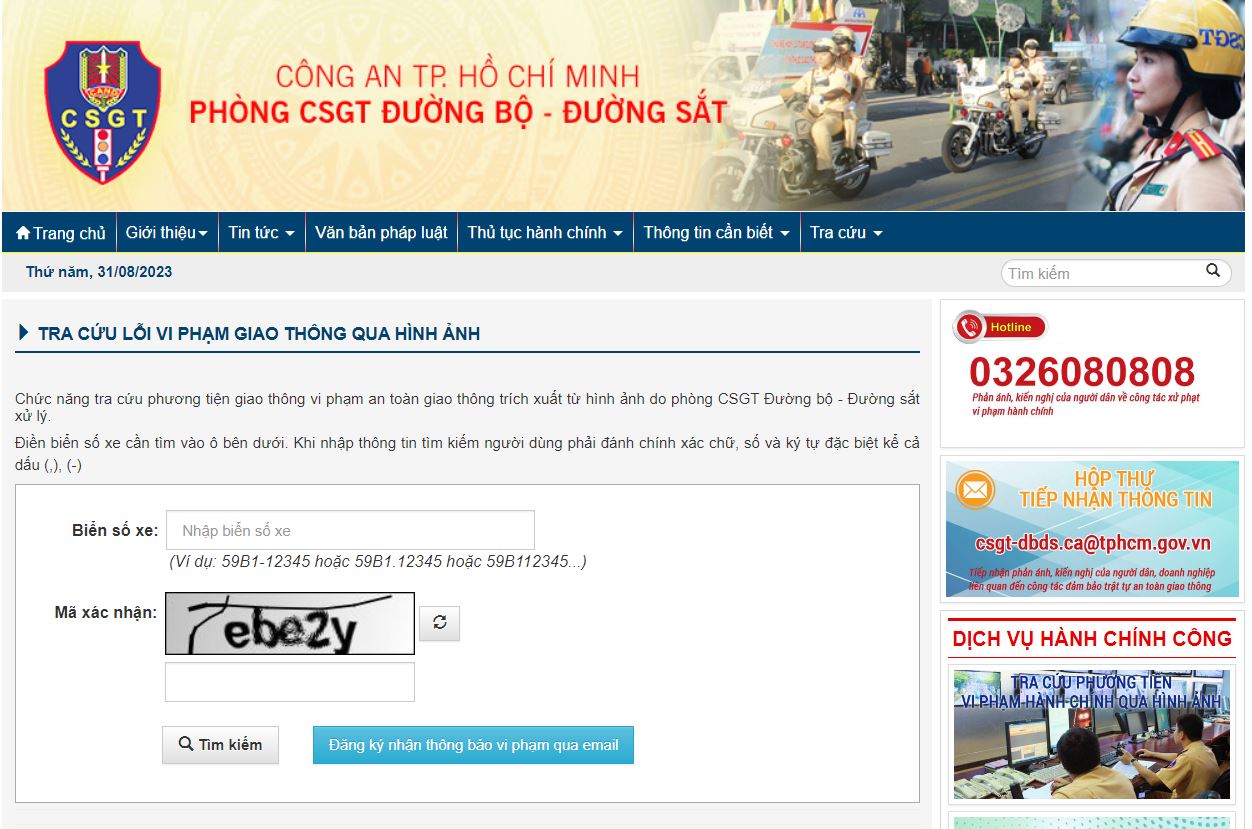 Website chính thức của các Sở Giao thông Vận tải Thành phố Hồ Chí Minh