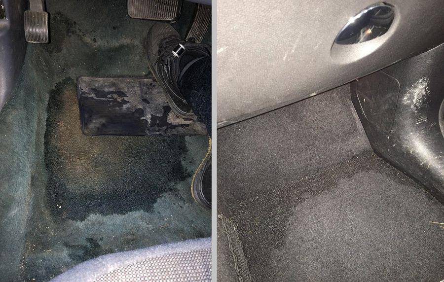 Thảm lót sàn Mazda 3 làm từ nỉ dễ thấm nước và ẩm mốc
